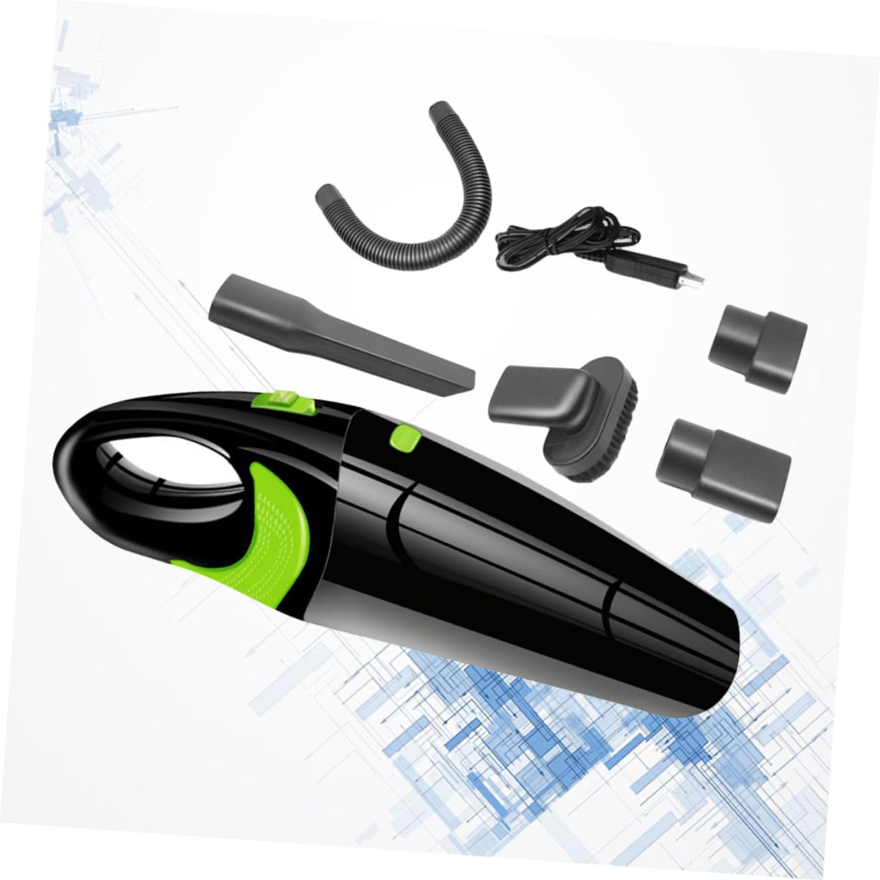 Alipis 3pcs Cordless Car Vacuum Handheld Wet Dry Vacuum Nozzles Rechargeable Low Noise for Home Car Cleaning