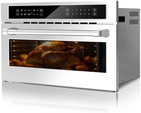 30Inch Microwave Convection Oven, 1.6 Cu. Ft. Built-In Microwave Oven with Air Fryer, Child Safety Lock, Drop Down Door, Touch Control, for Versatile Cooking Solutions