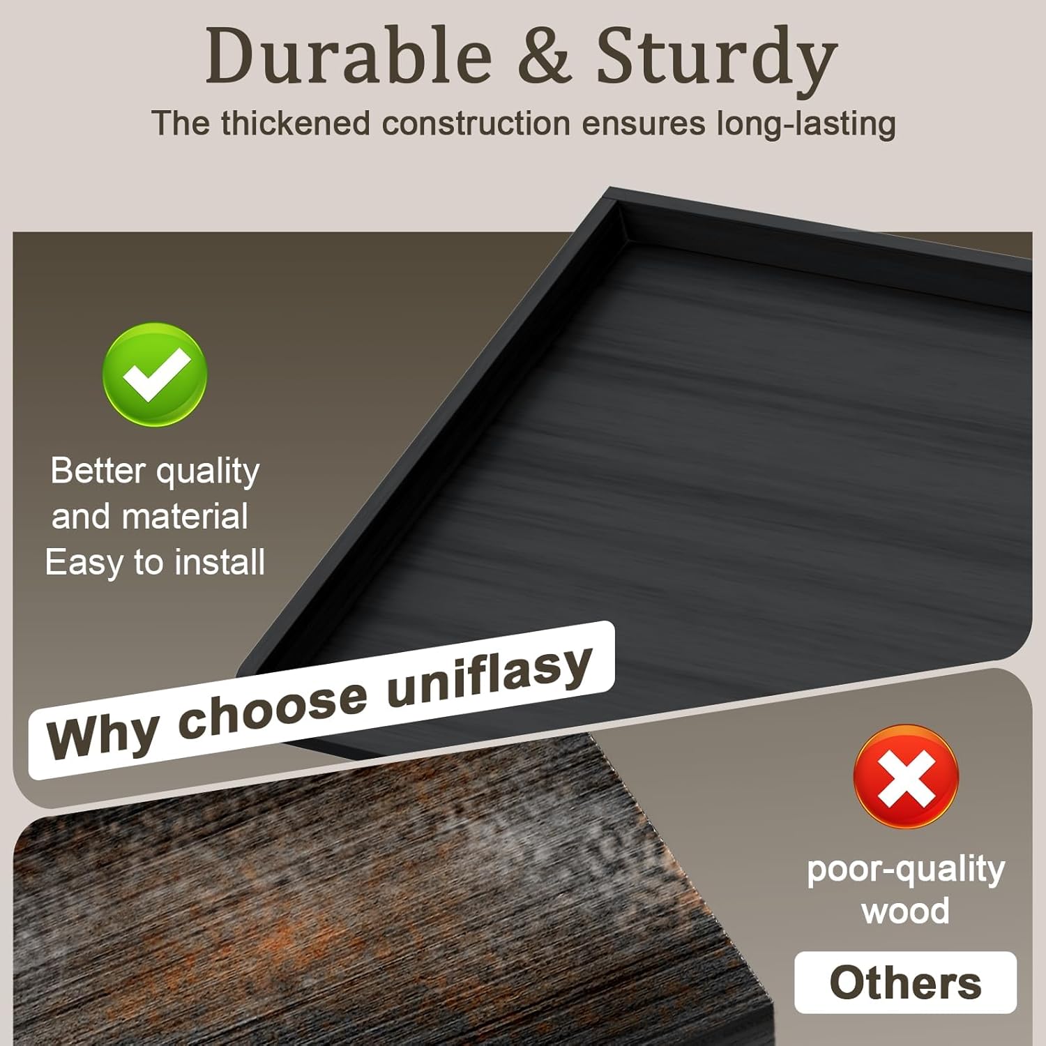 Uniflasy Washer and Dryer Countertop Black – 54