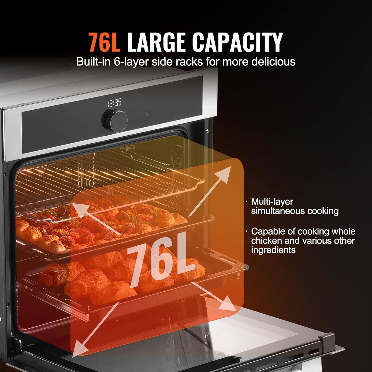 VEVOR Single Wall Oven, 24