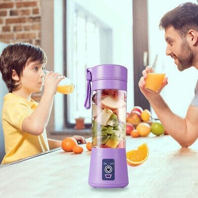 Personal Size Portable Blender - 380Ml Blender Smoothies and Shakes, BPA Free Traveling Juice Cup with Powerful Blending, Freshly Squeezed in Sports/Travel/Home (Violet)