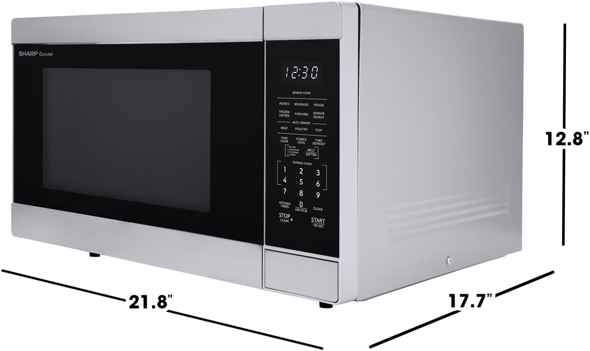 SHARP Countertop Microwave Oven with Removable 13.6