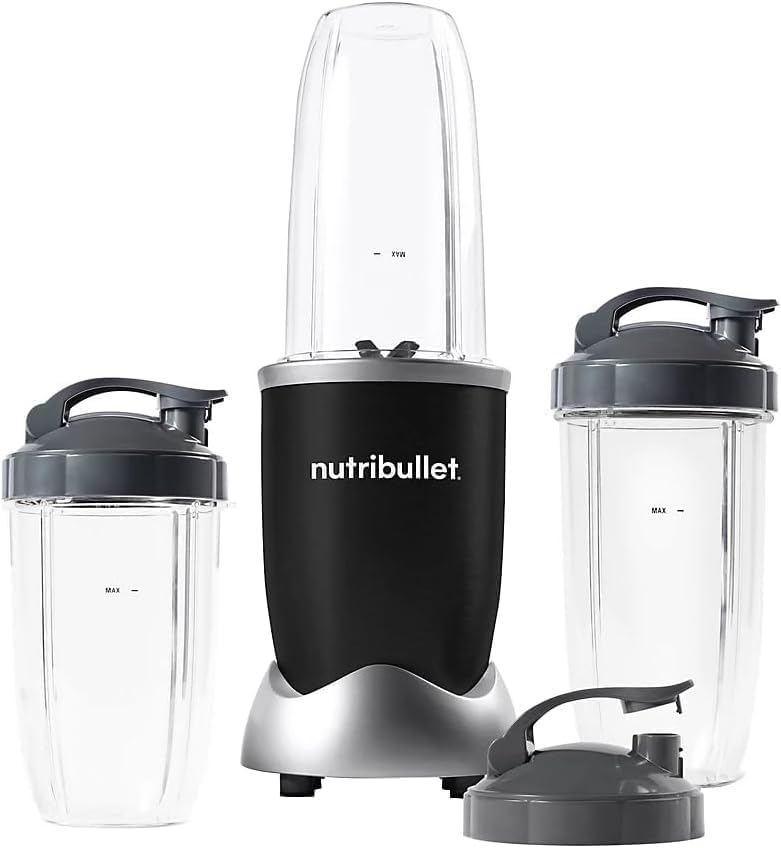 NutriBullet Pro 900W Single-Serve Blender Exclusive Bundle (Black Stainless)