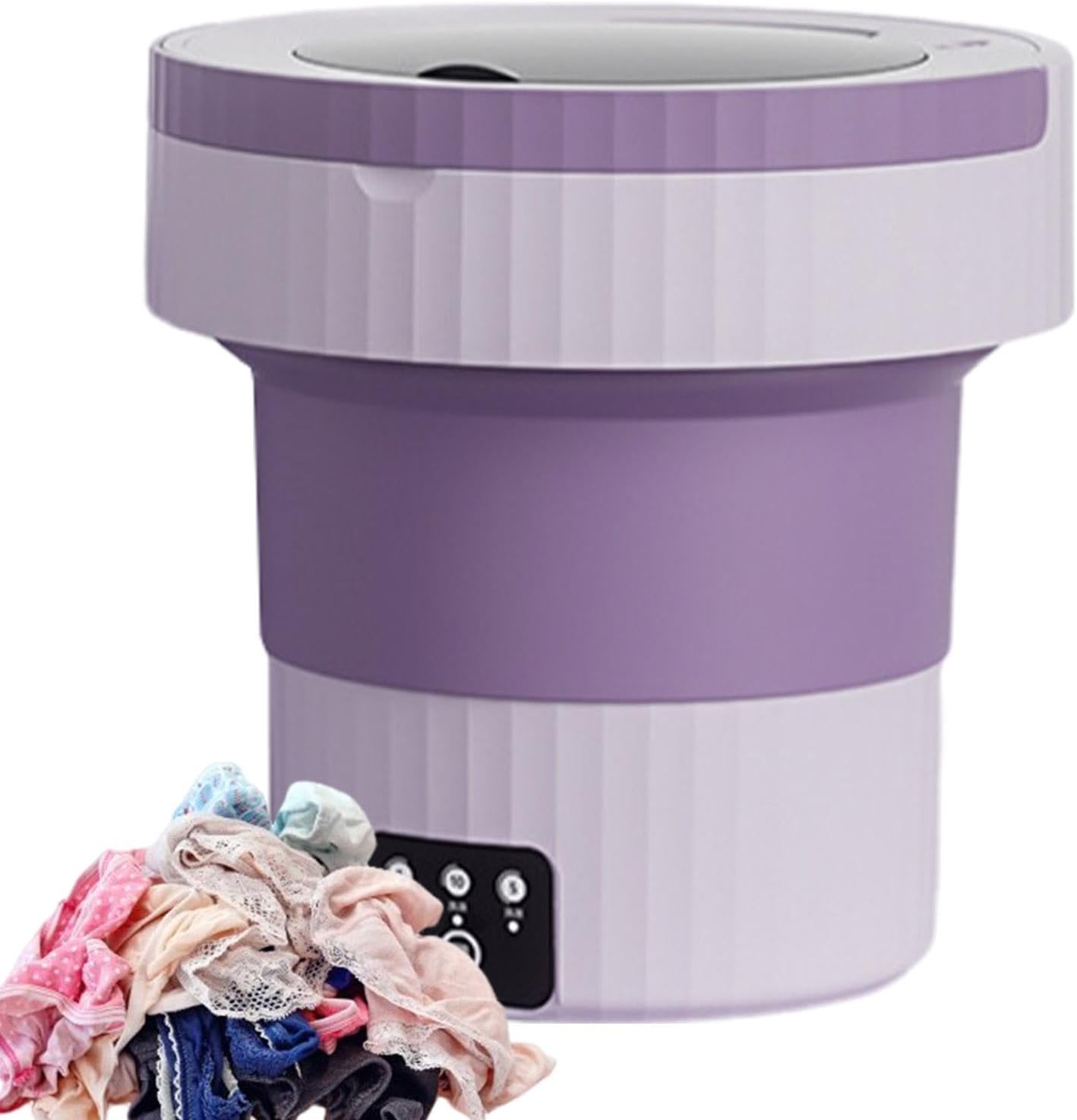 2-into-1 Laundry Washer Machine - Portable Washer Machine, Household Smart Portable Washer, Student Dormitory Underwear Washing Machine for Underwear, Light Clothes, Toddler Clothes