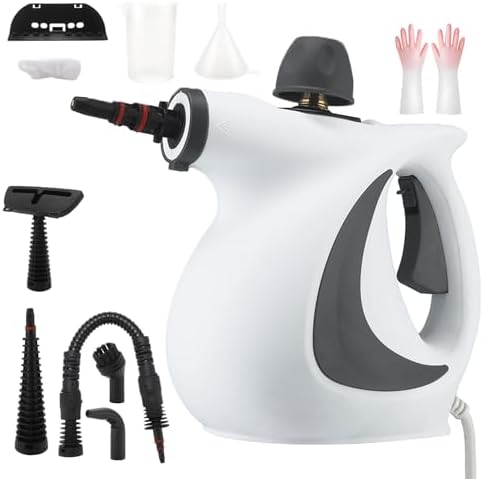 2025 Upgraded Deep Cleaning Steam Cleaner for Home, Multipurpose Portable Handheld Steam Cleaner for Car, Bathroom, Kitchen Kit to Remove Grime, Grease (Gray)