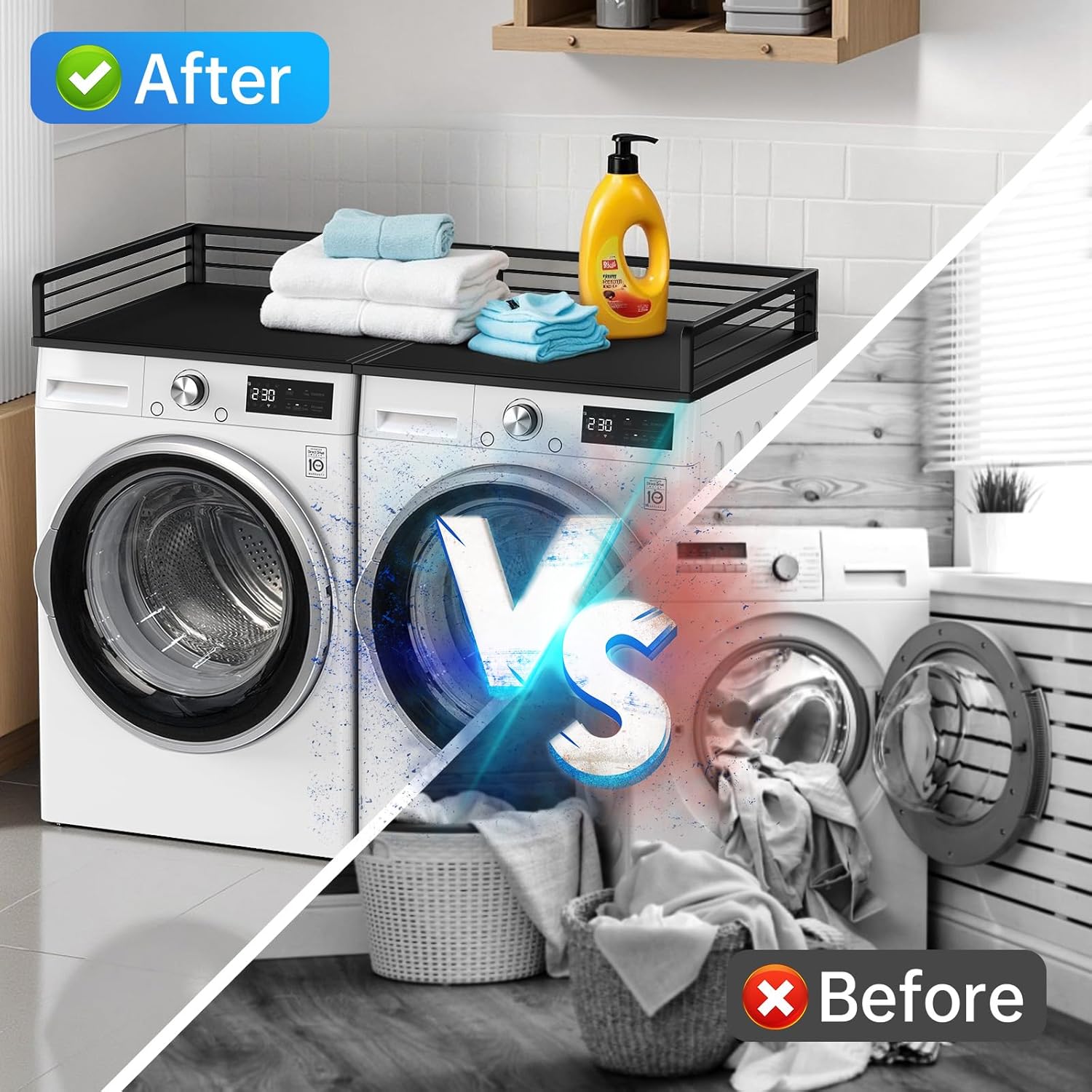 Metal Washer Dryer Countertop, 27.5