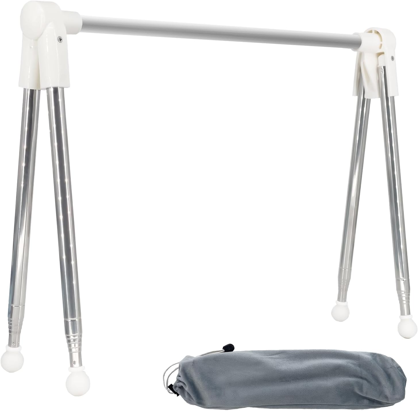 Foldable Telescopic Drying Rack, Adjustable Stainless Steel Clothes Hanger, Portable Laundry Rack for Indoor & Travel Use