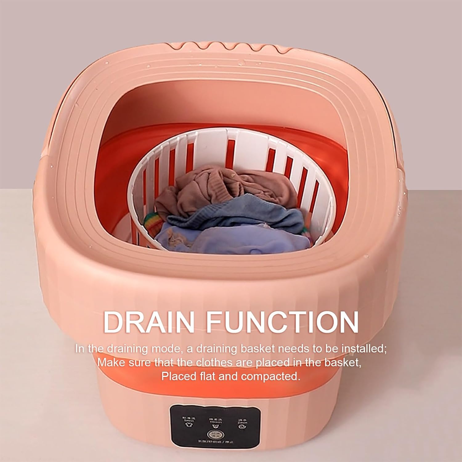 Foldable Washing Machine, Mini Washer, Suitable for Washing Small Clothes, Baby Clothes, Underwear, Socks (Color : Green)