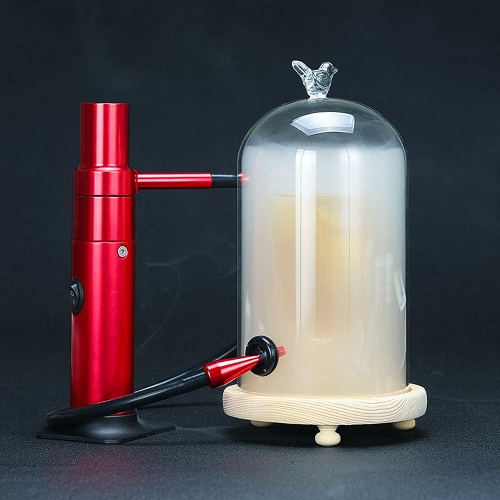 Cocktail Smoker Smoking Gun with Glass Cover Portable Smoking Gun for Food Cooking, Cheese, BBQ and Pizza