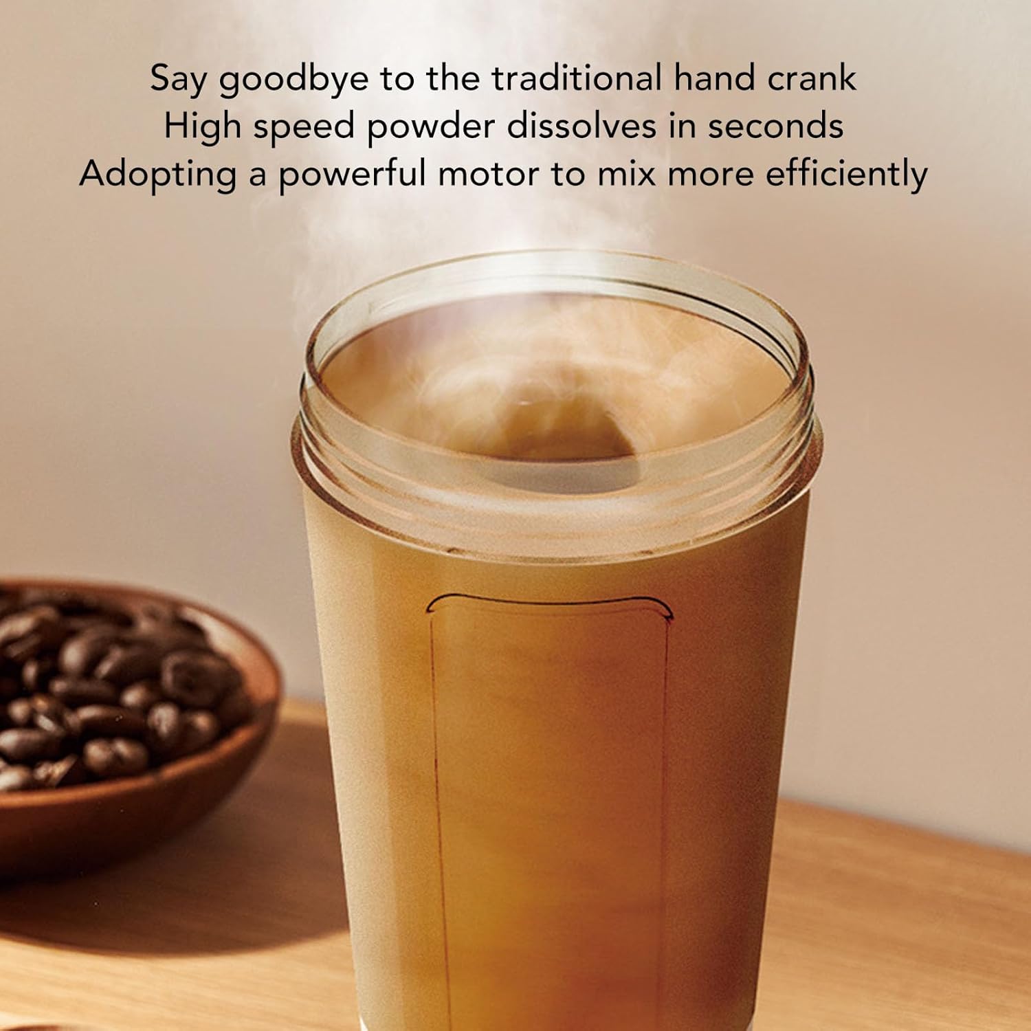 500mah Electric Mixer Cup Quiet Portable Plastic Leak Proof Electric Shaker Bottle with Smart Blending System, Mix Milk and Protein with 30s Shake for