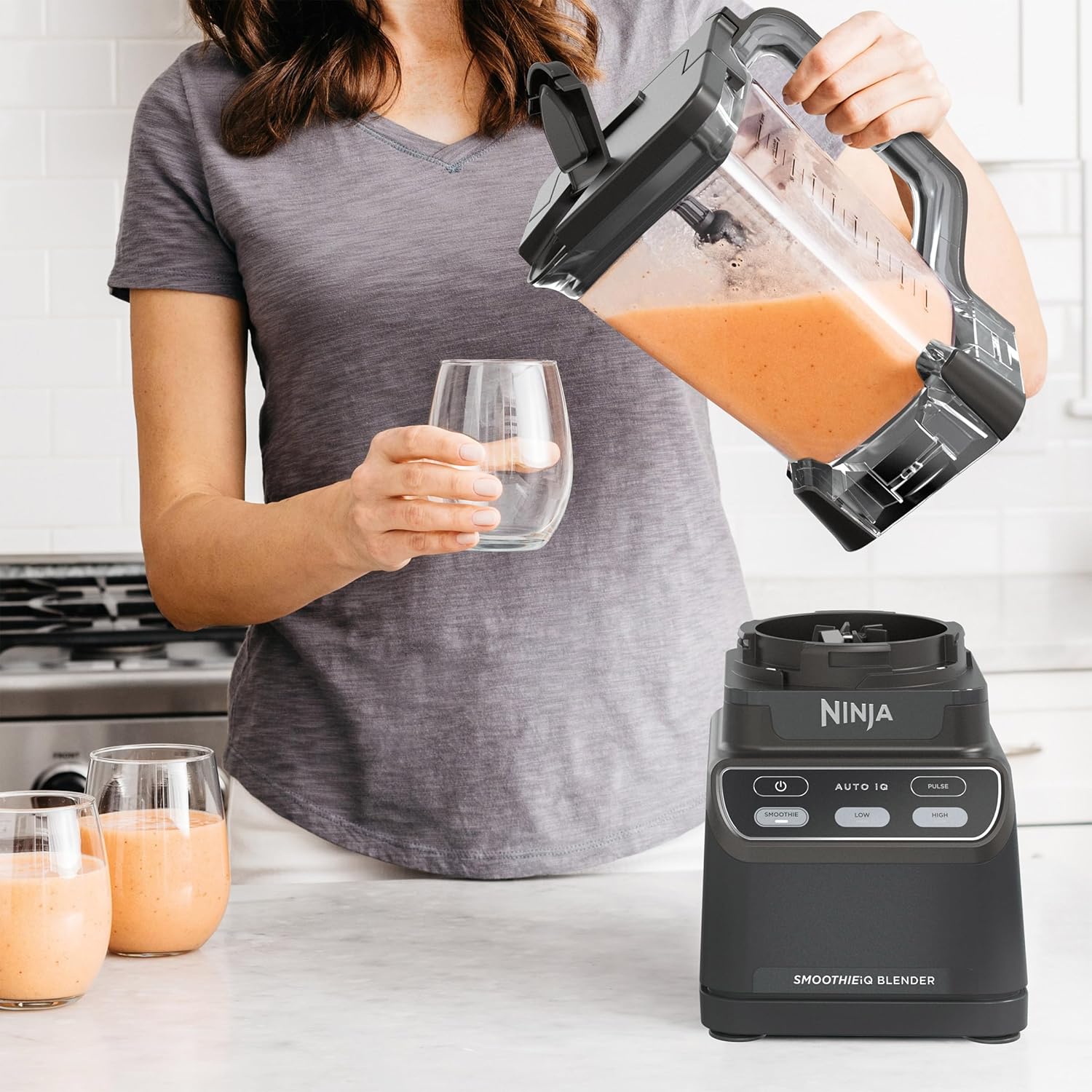 Ninja Professional Countertop Blender with Auto IQ, 1400 Peak Watts, 72 Oz Pitcher, Total Crushing Blades, BPA Free, CO750B