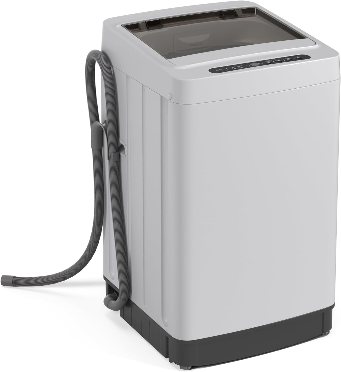 Giantex Portable Washing Machine, 1.5 cu.ft Compact Washer with Drain Pump, LED Display, 8 Programs, 10 Water Levels, Child Lock, 11 LBS Clothes Capacity for Apartment, Home, Dorms, RV (Gray & Black)