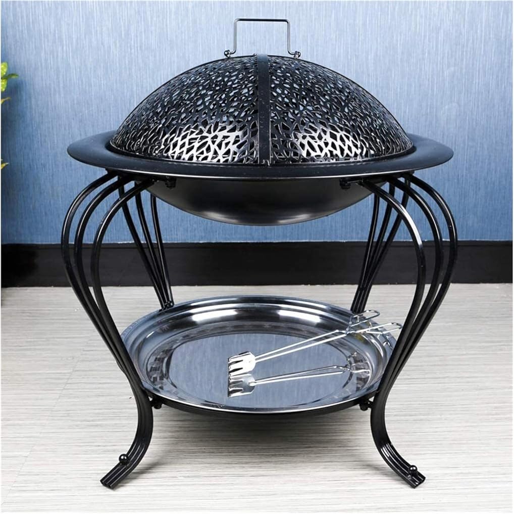 Outdoor Fire Pit Fire Pit Tables for Outside Patio, Wood Burning Fire Pit, with, Grille, Charcoal Basin, Backyard, Patio