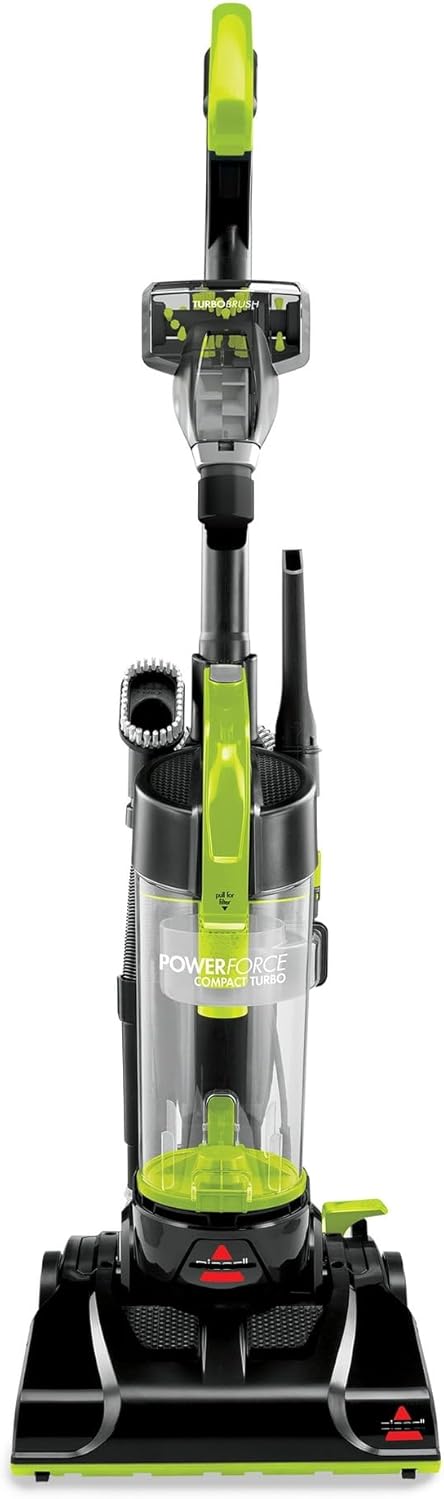 Compact Turbo Power Bagless Vacuum Cleaner, Lightweight & Powerful, Washable Filter, Ideal for Carpets & Hard Floors