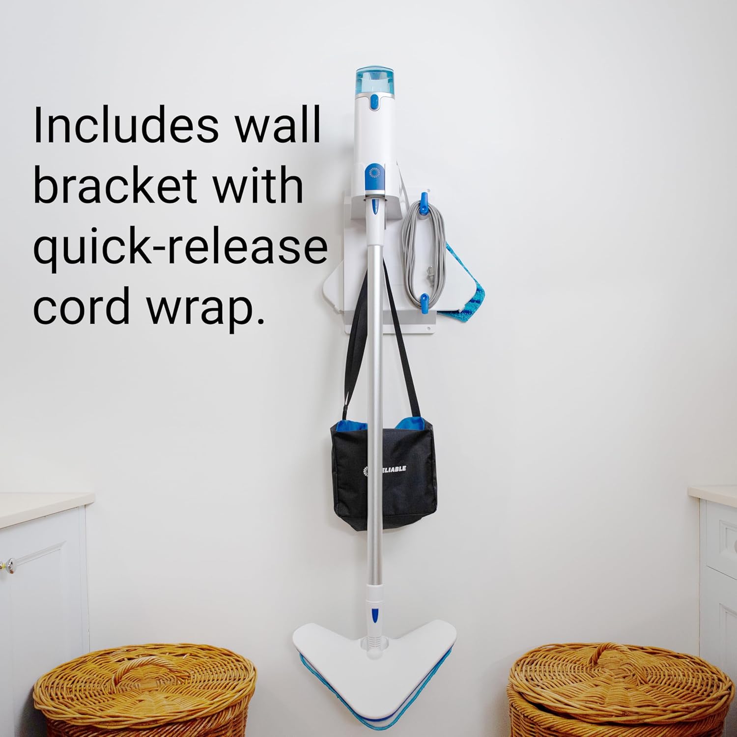 Reliable Pronto Plus 300CS 2-In-1 Steam Cleaner with Fast Heat-up, Long Steam Time, 1200W Steam Mop for Grout, Hardwood, Tile, Laminate Floor Cleaning with 14-Piece Accessory Kit