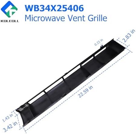 2PC WB34X25406 Replacement Microwave Vent Grille for GE 4465386, AP6040821, PS11774030, EAP11774030