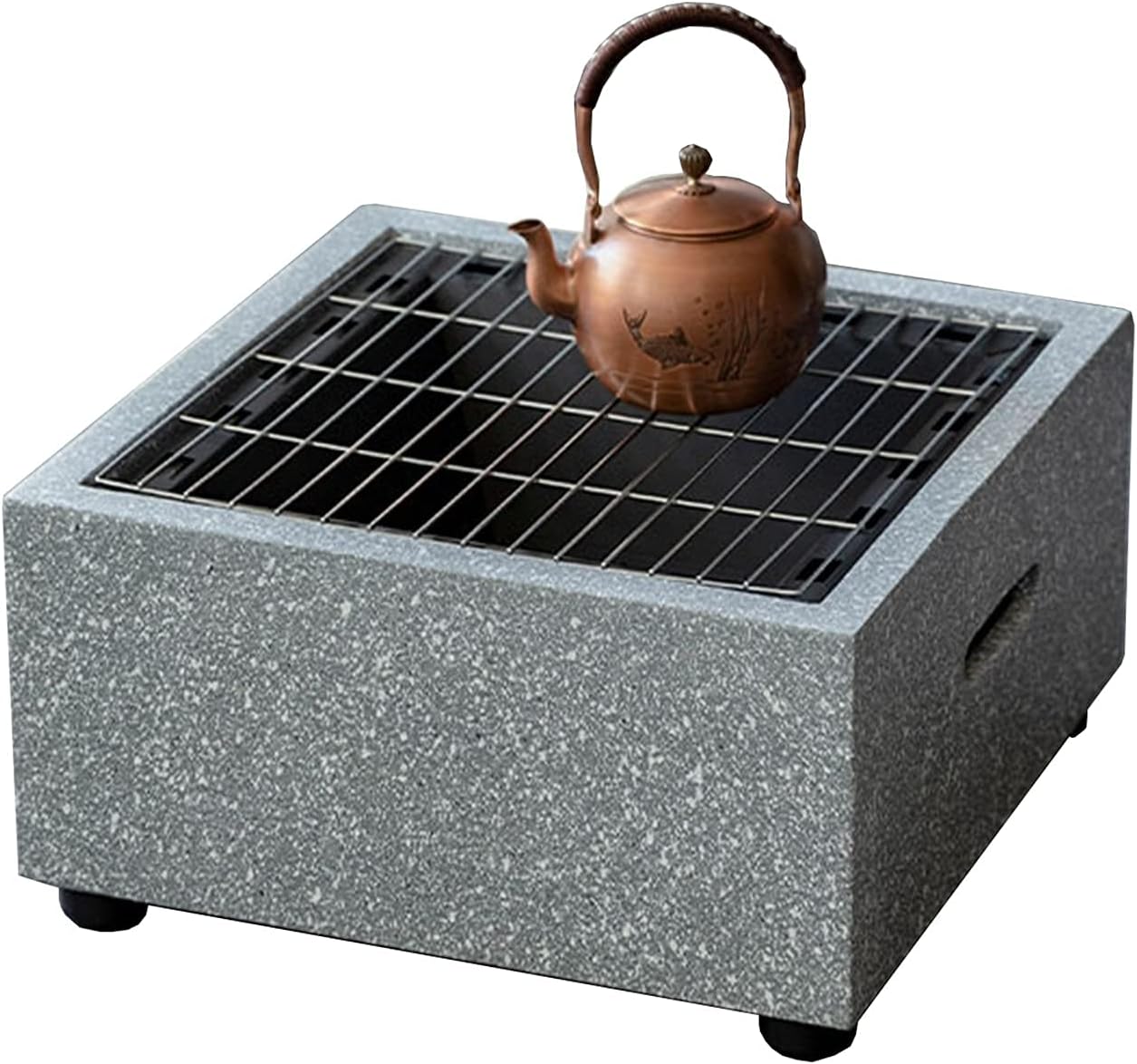 Fire Pit Terrace fire Pit, Outdoor Barbecue Wood Burning Brazier, with Grill, Spark Protection net, Poker