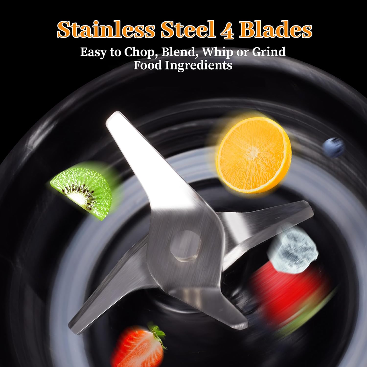 Kitchen Blender, 500W Countertop Blender with 52oz Plastic Jar for Smoothies Milkshake Desserts Nut Butter, Cocktails Sauces (White)