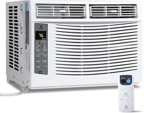 6000 BTU Window Air Conditioner with WiFi, Energy Saving Window AC Unit with Remote & App Control & Timer Function & Easy Install Kit, for Rooms up to 250 Sq.Ft