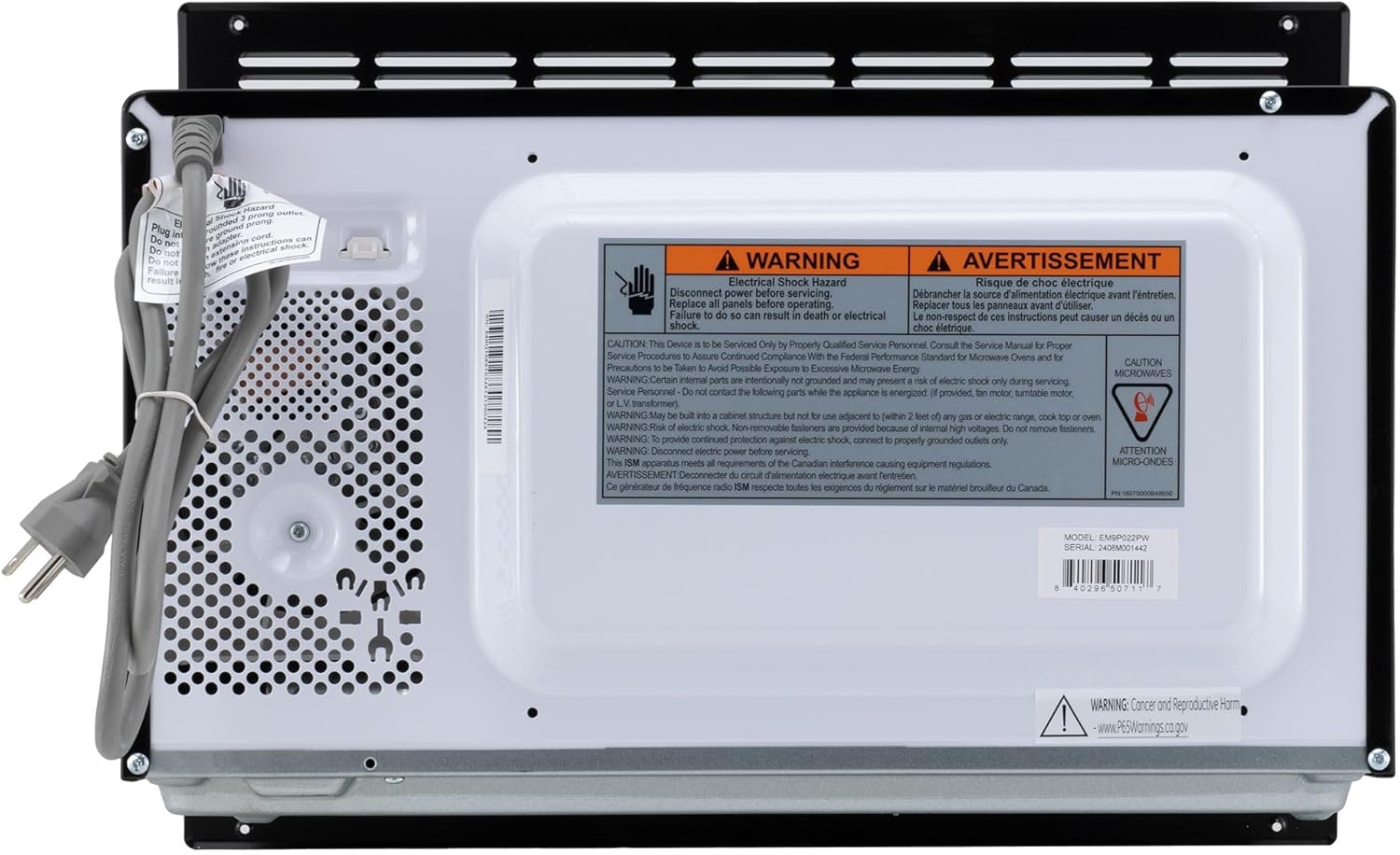 Tough Grade Black 0.9 Cu. Ft. Built-In Microwave with Trim Kit | 120V | Compact Design for RV Cabinets | 10 Power Levels | 6 Auto Cook Options | Child Lock | Eco and Mute Mode
