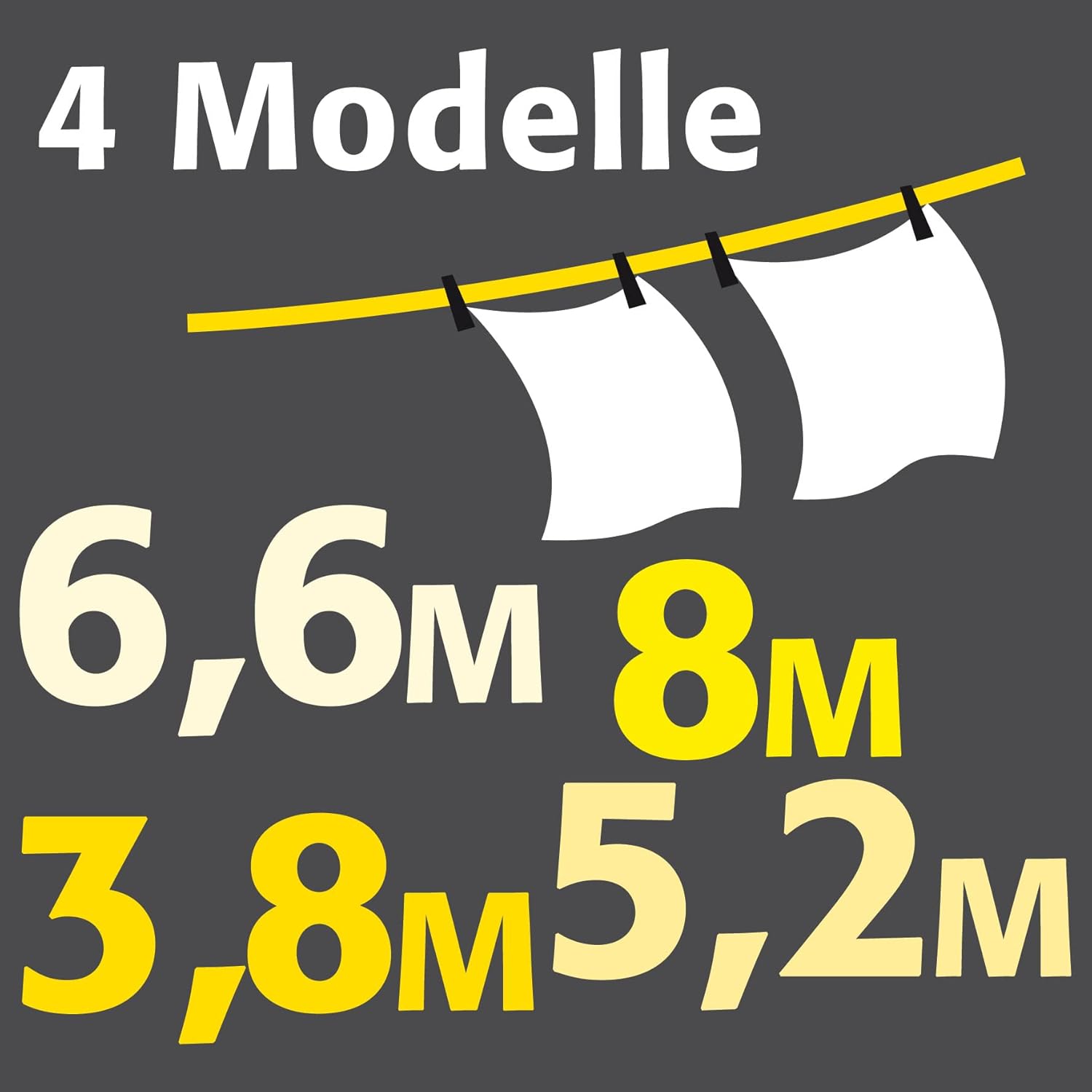 Juwel Ruckzuck 60 Clothes Drying Length 4.9m, Extendible Wall Dryer, Width 60cm, Max. Maximum Load: 20 kg: 40130, Silver, 4,9 Meter