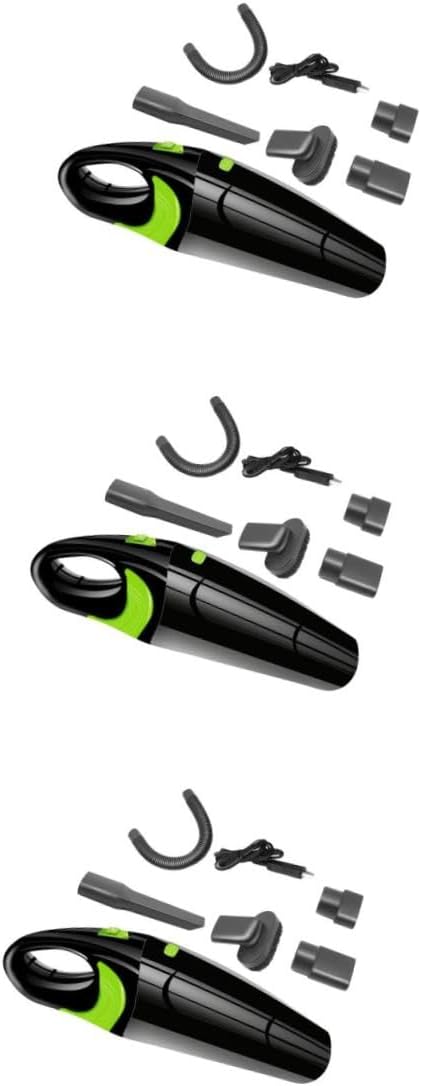 Alipis 3pcs Cordless Car Vacuum Handheld Wet Dry Vacuum Nozzles Rechargeable Low Noise for Home Car Cleaning