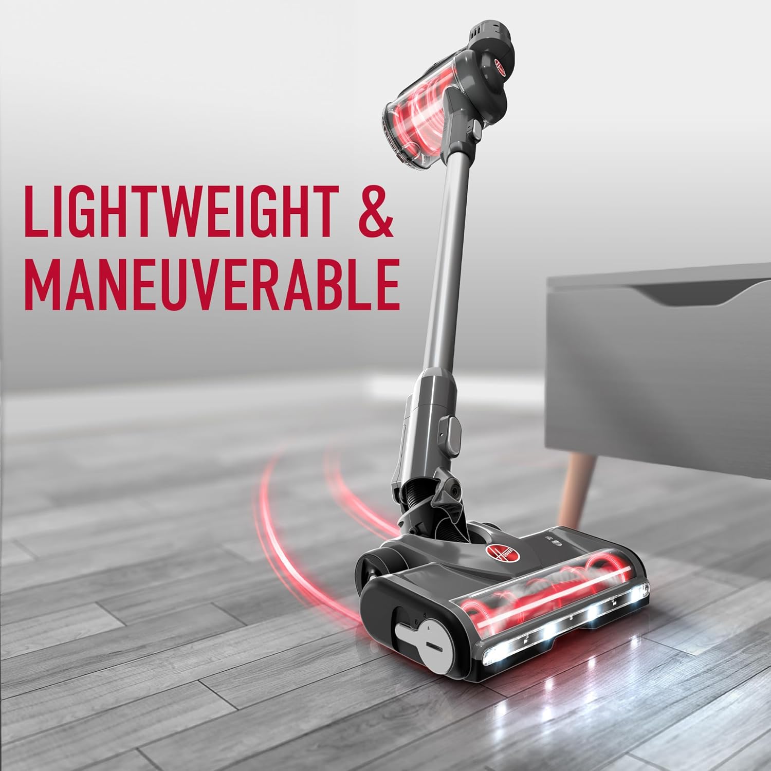 Hoover Excelerate Cordless Stick Vacuum Cleaner with Included Tools, for Carpet and Hard Floors, Lightweight Design, Powerful Suction, LED Headlights, BH59000V