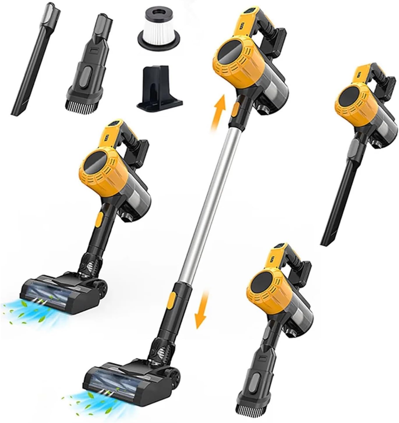 Cordless Vacuum Cleaner 20v/18v Battery 3 in 1 Lightweight Stick Vacuum with 2 Mode Powerful Suction