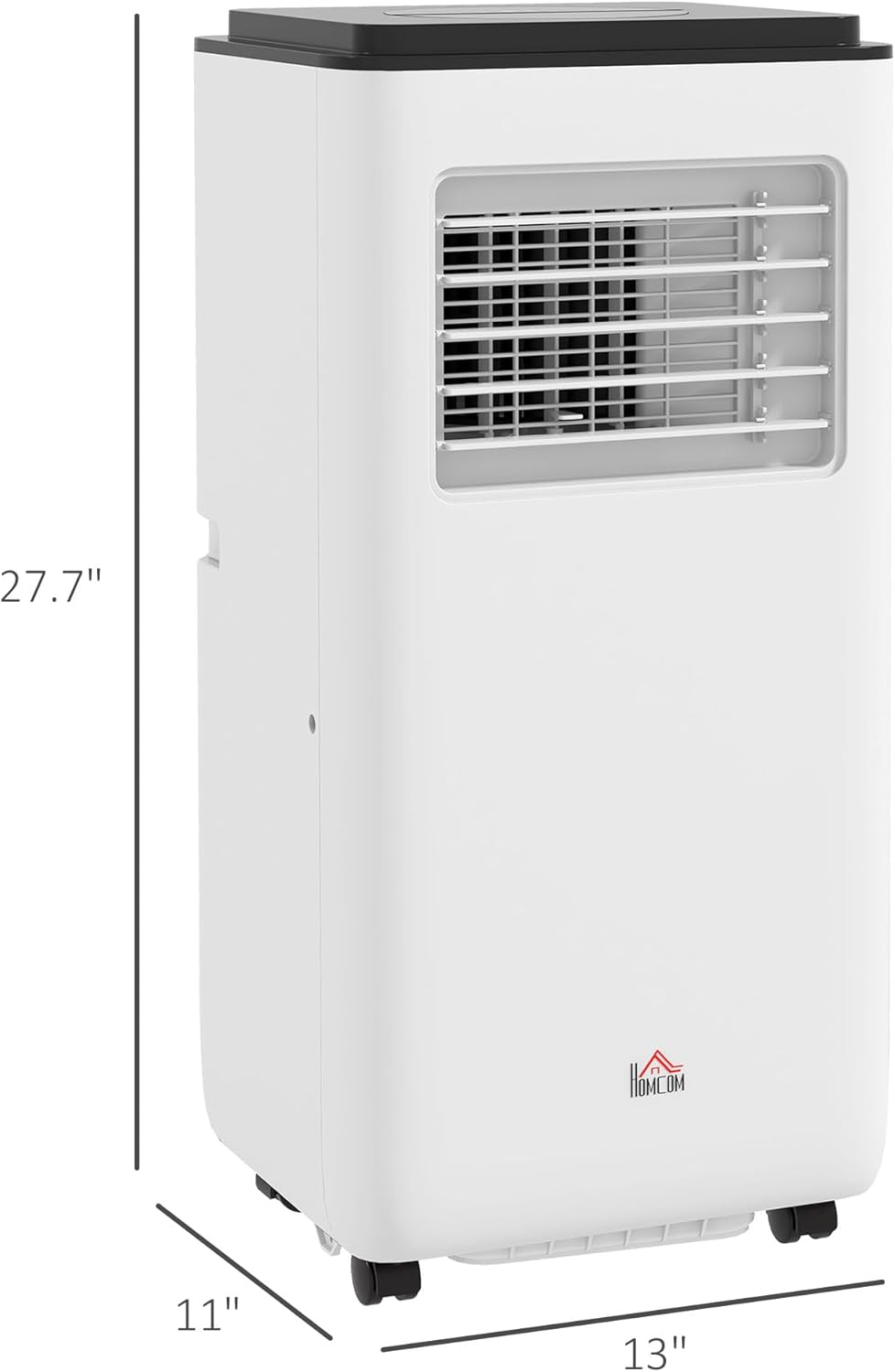 HOMCOM 8000 BTU Air Conditioner for Rooms Up to 345 Sq. Ft., 5-in-1 AC Unit with Cooling Fan, Dehumidifier, Auto, Sleep & Remote, 24H Timer On/Off, Window Installation Kit, White