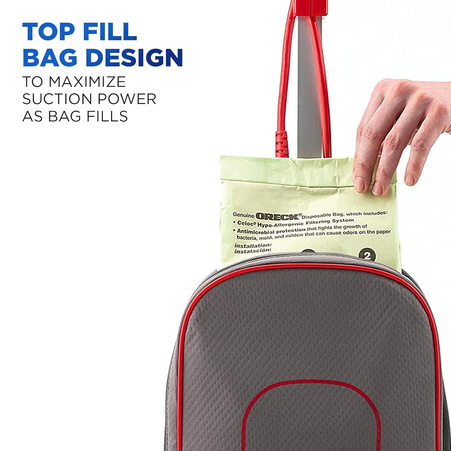 Oreck Commercial Professional Vacuum Cleaner, Bagged Upright Vac for Carpets and Hard Floor, Lightweight, Dual Speed Settings, Powerful Vacuum Cleaners for Commercial Use