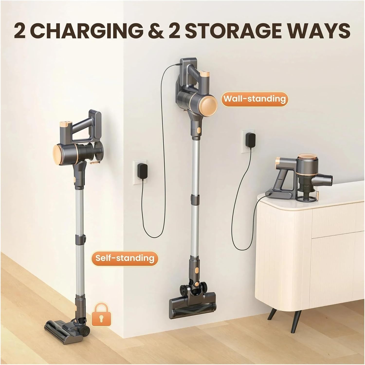 Compatible with INSE,N8 Cordless Vacuum Cleaner,25Kpa Suction 2200mAh Battery Lightweight Stick Vacuum for Hardwood/Carpet Home Cleaning Appliances(N8 Blue)