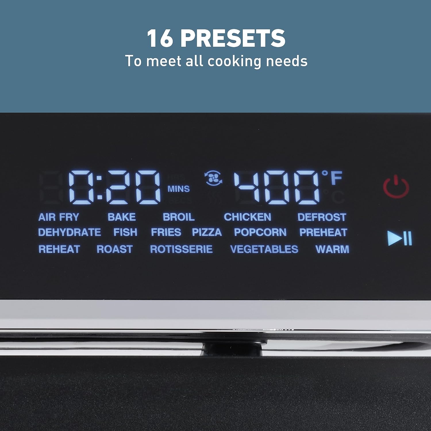 West Bend Air Fryer Oven 15-Quart Capacity with Digital Controls Easy-View Door and 16 Cooking Presets, Includes Eight Cooking Accessories, 1000-Watts, Black