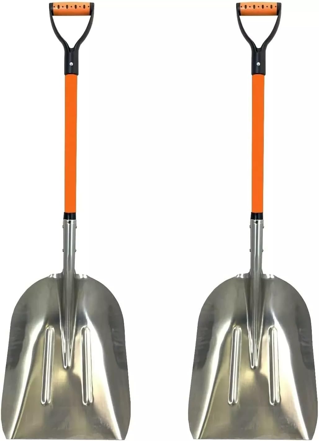 2Pack, Aluminium Snow Shovel with Large Head and Durable Handle, Shovels for Digging, Garden Tools for Gardening