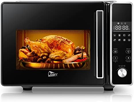 Air Fryer Oven Combo, Uten High-power Deep Air Fryer Oven Grill, Up to 400°F, 1800W, Digital Display, Fast Heat up/Time Control and Bonus Cookbook