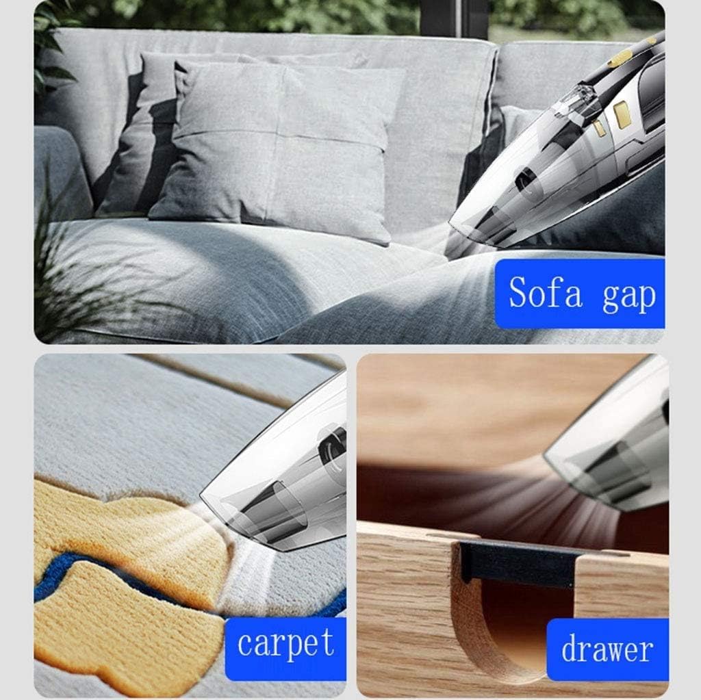 Handheld Vacuum Cleaner, Vacuum Handheld, 5500PA Power Vacuum Cleaner Wet/Dry Noise Reduction Portable Vacuum Cleaner Quick Charge Household and Car Vacuum Cleaner, LED Digital Display