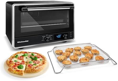 KitchenAid Digital Countertop Oven with Air Fry & Pizza Stone, KCO128BM, Black Matte