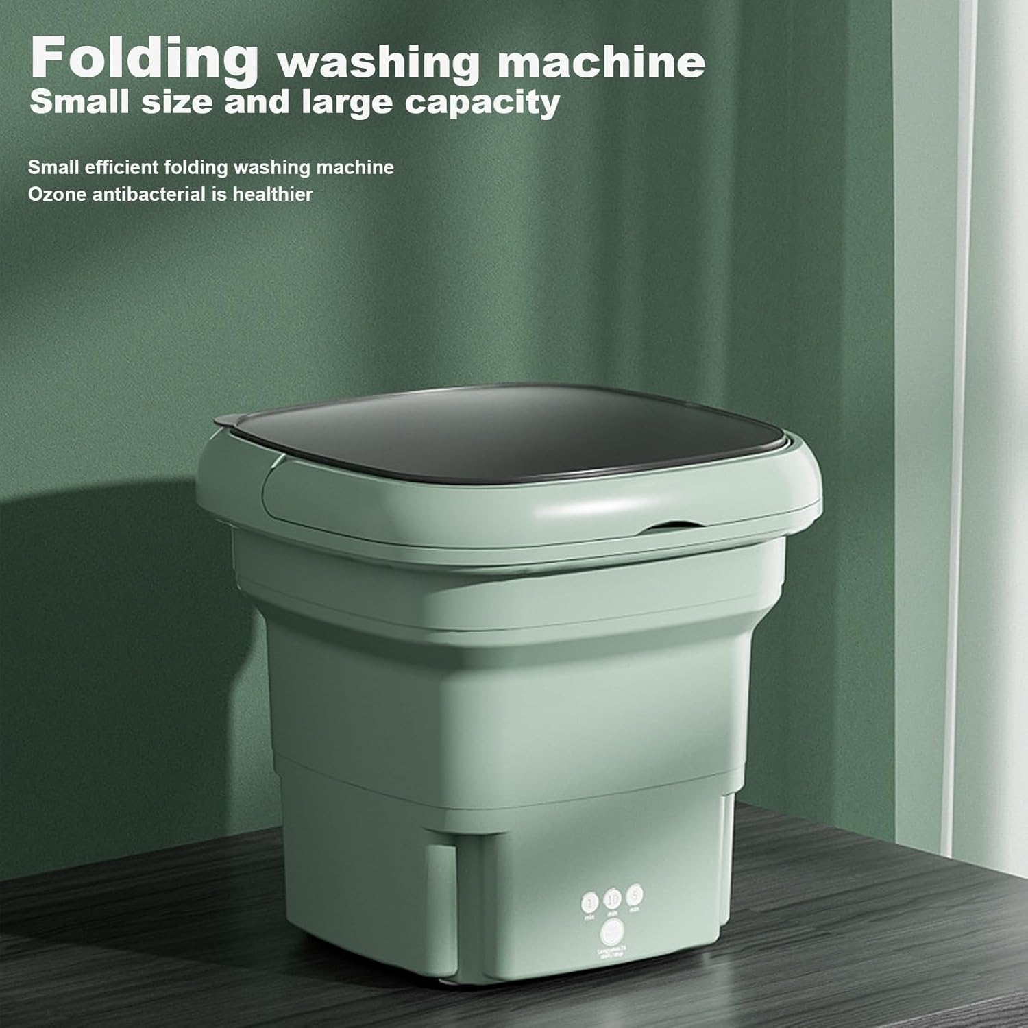 WHYATT Portable Mini Washer with 3 Modes,Foldable Deep Cleaning for Washing Small Pieces of Clothing, Baby Clothes,Underwear