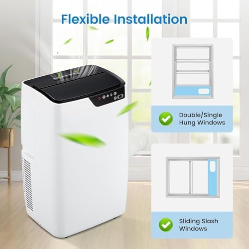 12000 BTU Portable Air Conditioner,Compact Standing Air Conditioner, Remote Control,3-IN-1 Free Standing Quiet Cooling Portable AC Unit with Fan & Dehumidifier Function,for Home, Bedroom, Office