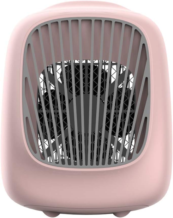 Mini Air Conditioner Portable Air Cooler 7 Colors LED USB Cooler Fan Air Cooling Fan Rechargeable Fan for Office Room White (Pink)