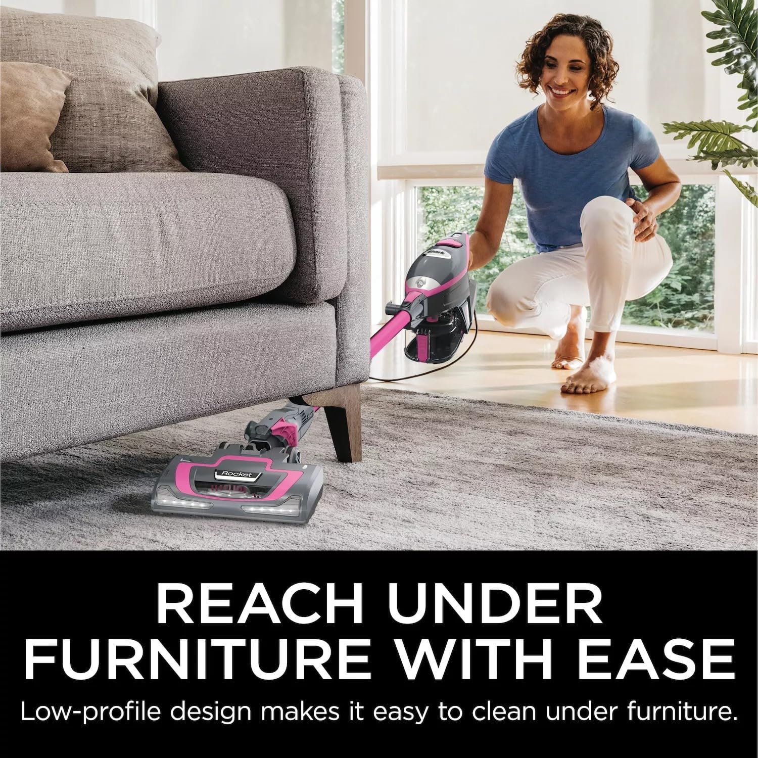 Shark HV371 Rocket Pro DLX Corded Stick, Removable Hand Vacuum, Advanced Swivel Steering, XL Cup, Crevice Tool, Upholstery Tool & Anti-Allergen Dust Brush, Soft Moss (Renewed)