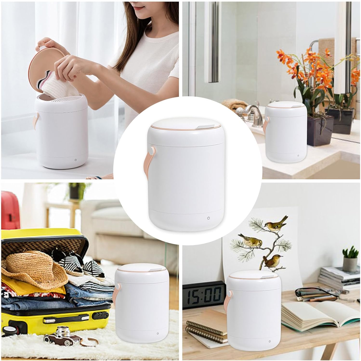 Portable Foldable Washing Machine 2.8L Capacity Quiet Washer Efficient Machine Camping