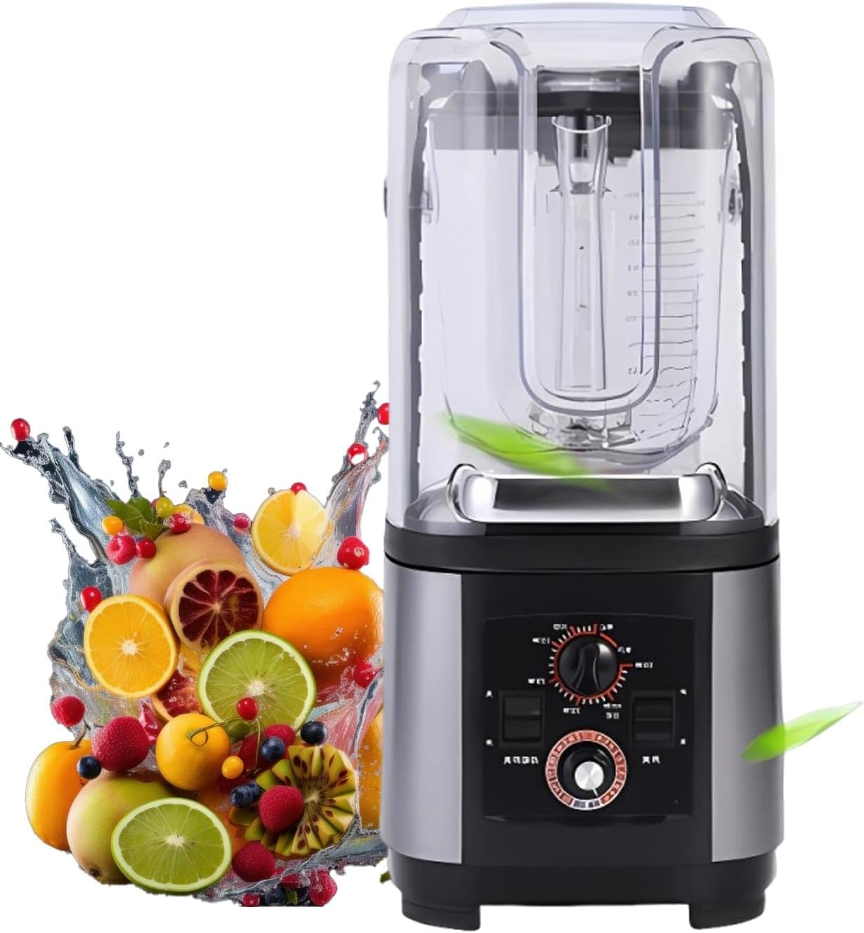 Quiet Shield Blender 2200W Commercial Grade with 2L Jar, FastIce Crushing, Self Cleaning, Variable Speed Heavy Duty Smoothie Maker