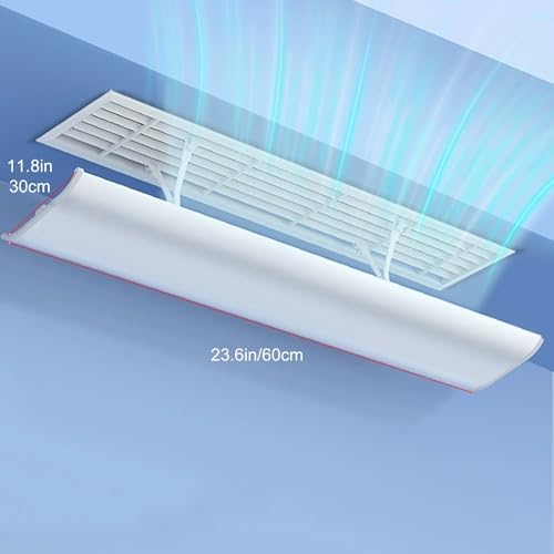 Adjustable Air Conditioner Deflector Windshield, Anti-Direct Blow Air Diverter, Adjustable Baffle for Central AC, Side Walls, Ceiling Vents