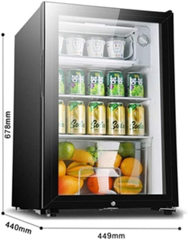 90L Wine Cooler, Adjustable Temperature Party Refrigerator, Silent & Beverage & Food Fresh-Keeping Cabinet, Black, 68cm(68 * 44 * 45cm)