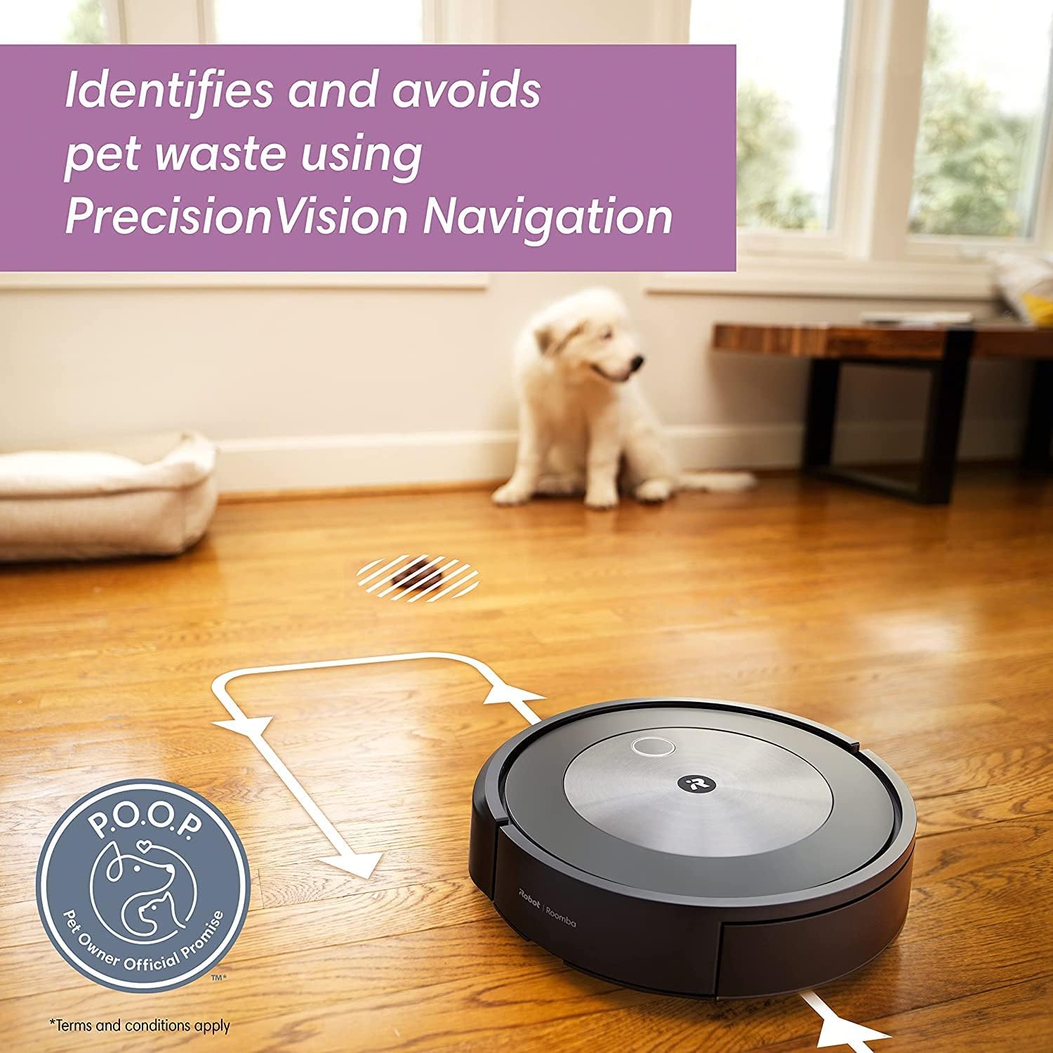 iRobot Roomba j7+ (7550) Self-Emptying Robot Vacuum Bundle – Identifies and Avoids Obstacles with Onboard Camera Like Pet Waste & Cords + Authentic Side Brush