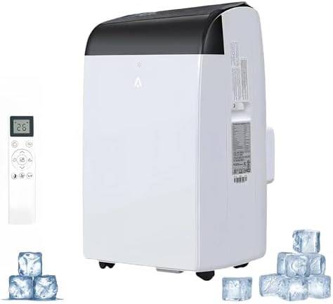 14,000 BTU (Ashrae)/10,000 BTU (SACC) Portable Air Conditioner - Cools 700 Sq.Ft, 3-in-1 AC with Dehumidifier & Fan, 52dB Quiet, 24H Timer, Remote, Black Top for Home/Office