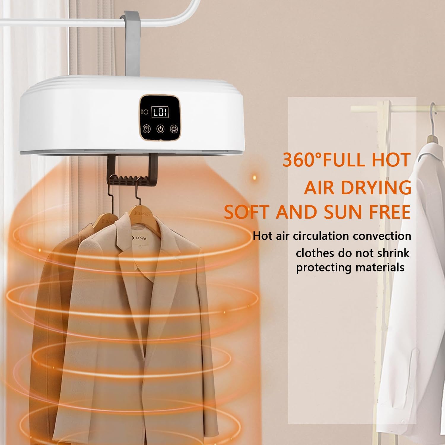 Portable Dryers-Foldable Dryers-With Remote Control Mini Dryer- Great For Travel, RV, Home, Apartment-Electric Fast And Efficient Drying And Easy To Use And Store