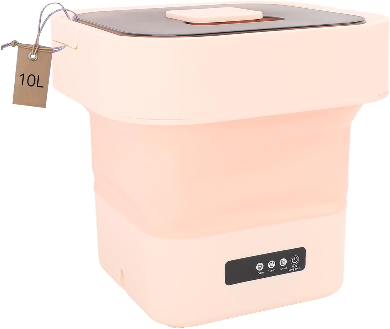 Portable Washing Machine 10L, Fully Automatic Mini Foldable Washer, Foldable Laundry Washer Small Washer for Baby Clothes Underwear Washing Machine (US Plug)