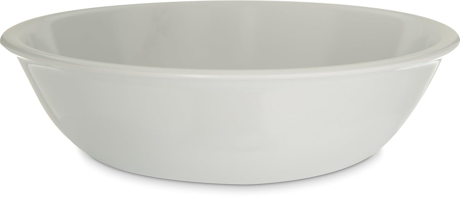 Carlisle FoodService Products Epicure Salad Bowl Soup Bowl for Restaurants, Hospitals, Plastic, 32 Ounces, White, (Pack of 24)