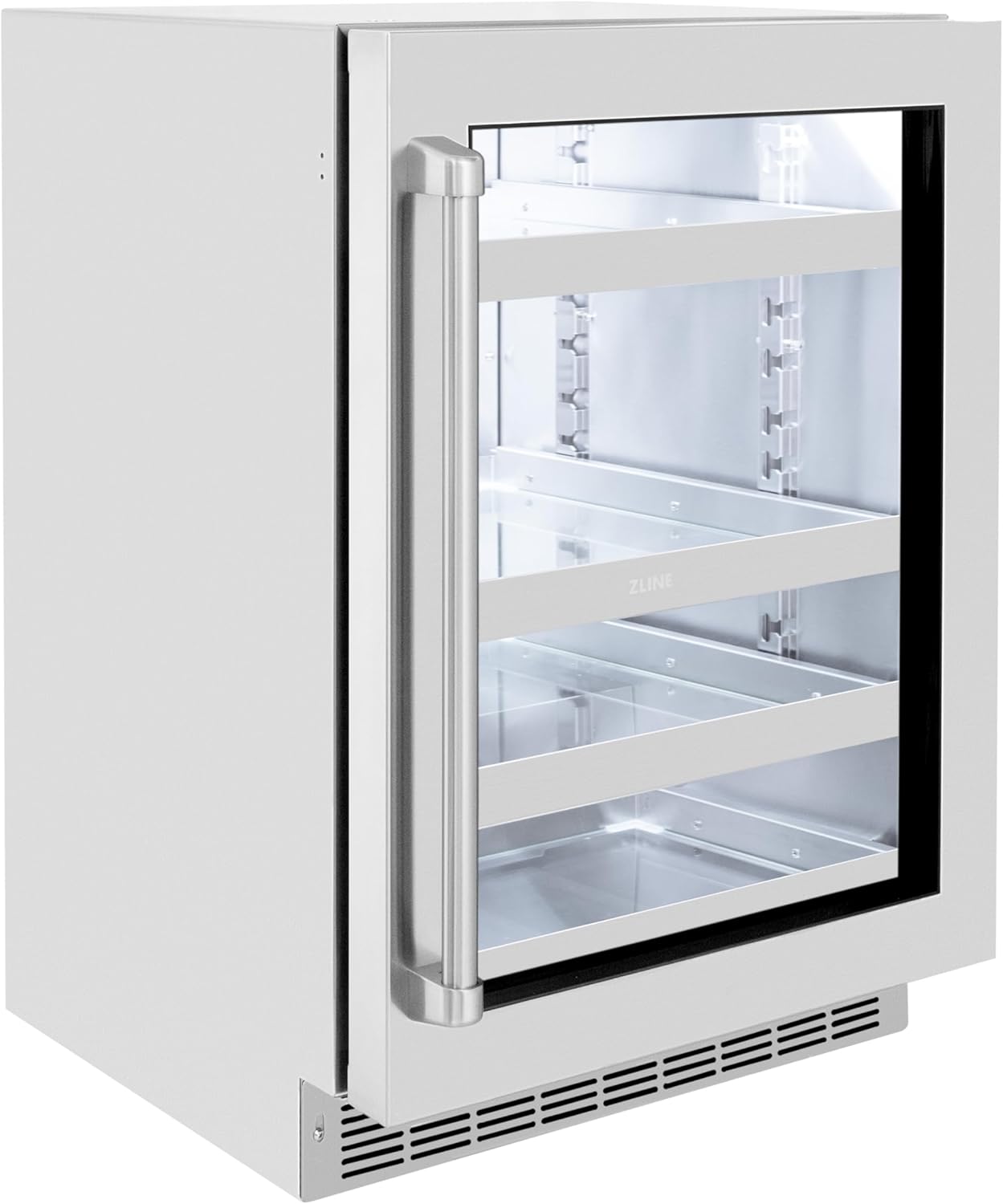 Z Line Kitchen and Bath ZLINE 24 in. Touchstone 151 Can Beverage Fridge With Stainless Steel Glass Door (RBSO-GS-24)